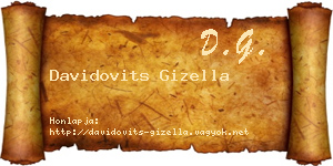 Davidovits Gizella névjegykártya